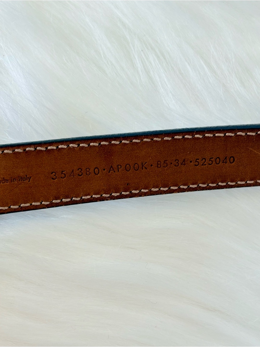 Gucci Black Leather Interlocking Crystal GG Skinny Belt - Picture 7 of 14
